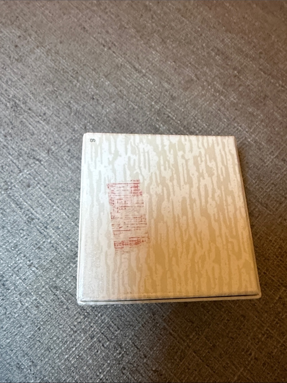 Mikimoto Cream Textured Jewelry Box with Subtle Pattern - Picture 3 of 5